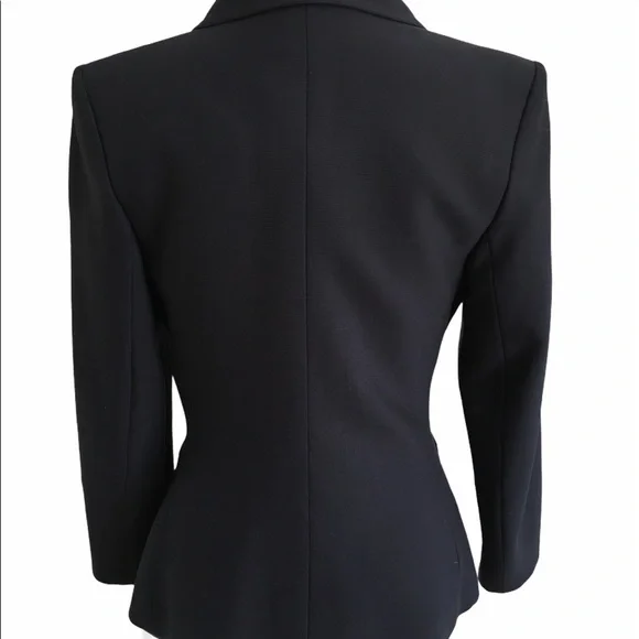 Yve St Laurent Navy Wool Blazer - Picture 3 of 4